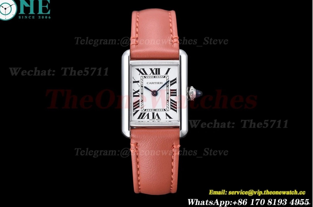 Tank Strap Quartz K11F On Red Leather White Must dial Small 0404